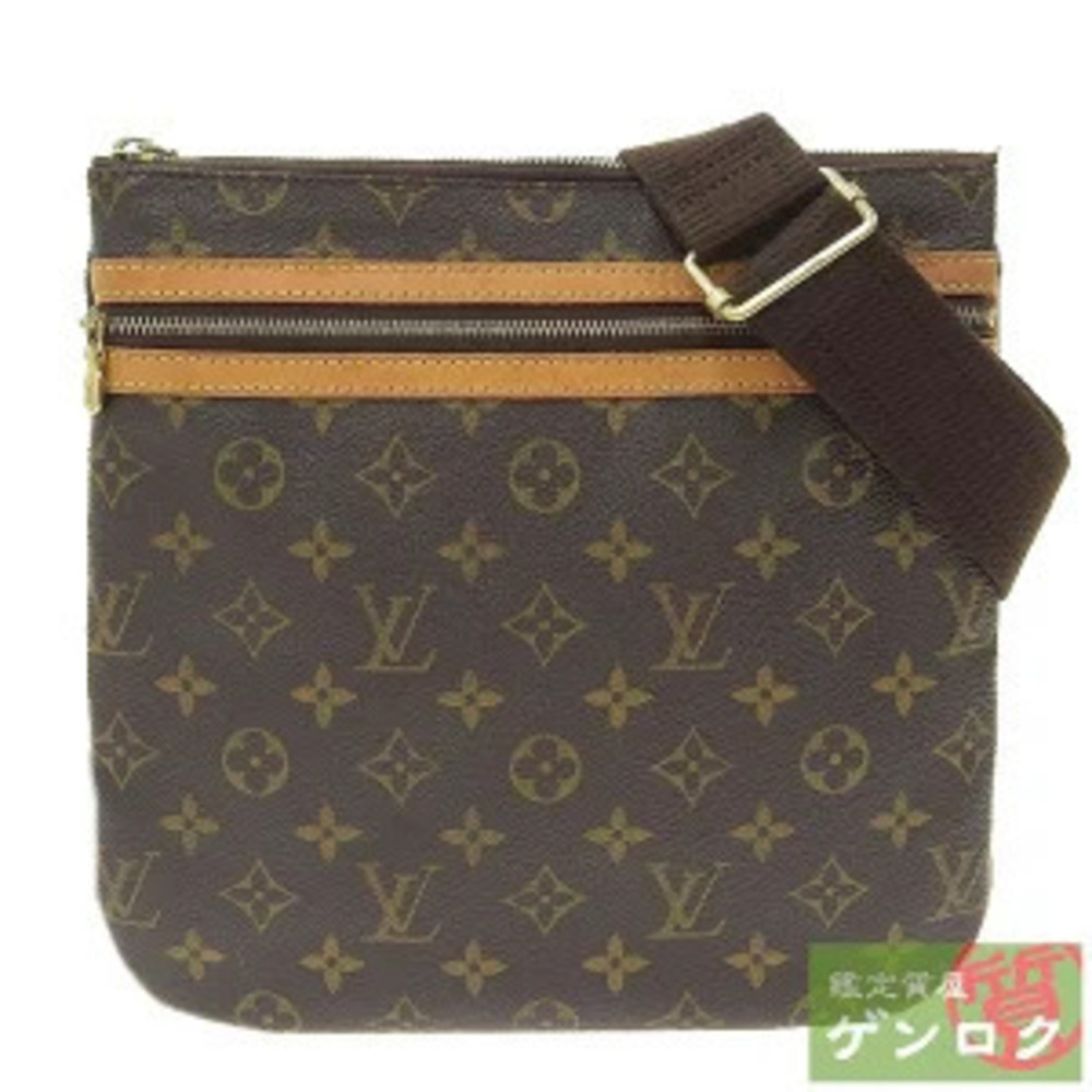 Louis Vuitton Monogram Pochette Bosphore Shoulder Bag Canvas Leather Brown